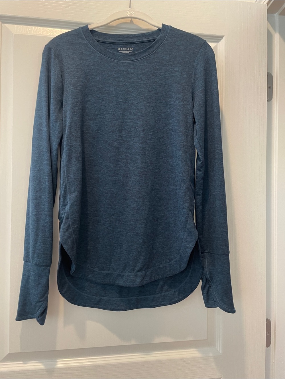 Athleta Long Sleeve Crewneck Top in Slate Blue